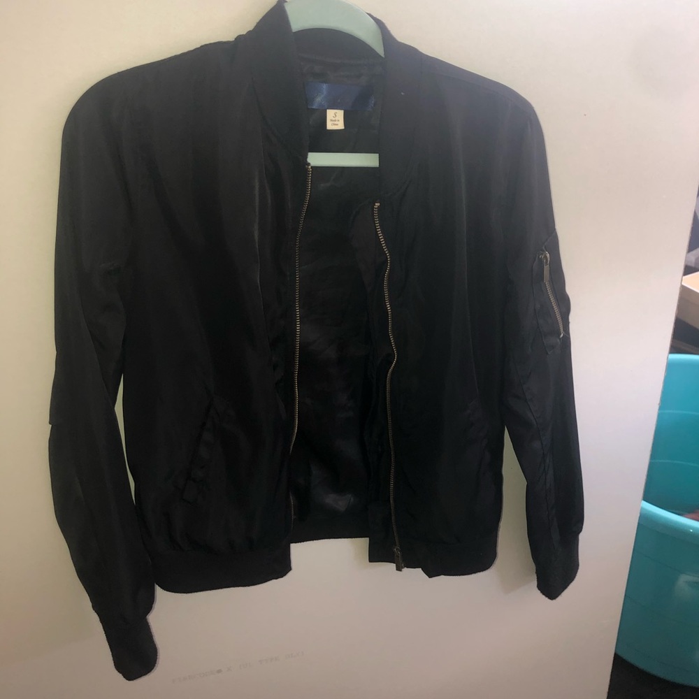 Black bomber jacket